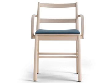 JULIE - Beech chair with integrated cushion by TrabA'