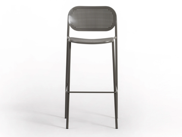 METIS DOT - High metal stool with footrest by TrabA'