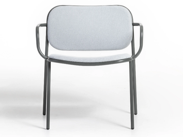 METIS PAD - Upholstered fabric easy chair with armrests by TrabA'