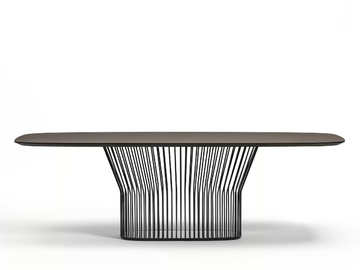 RAY - Rectangular wood veneer table by TrabA'