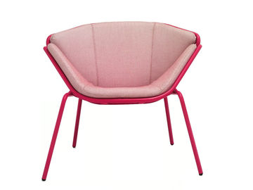 SKIN - Fabric easy chair with armrests by TrabA'