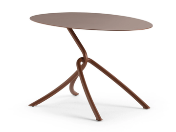 SKIN - Oval metal coffee table by TrabA'