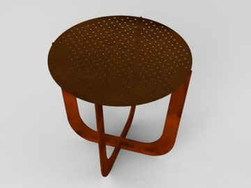 COFFEE - Round Corten™ coffee table by TrackDesign