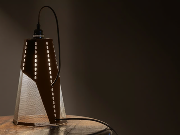 FRAC - Corten™ table lamp by TrackDesign