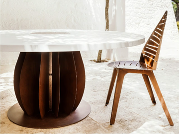 IRIDE - Round steel table by TrackDesign