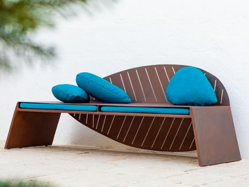 LILA - 2 seater Corten™ garden sofa by TrackDesign