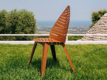 LILA - Corten™ garden chair by TrackDesign