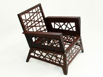 MIKADO - Corten™ garden armchair with armrests by TrackDesign