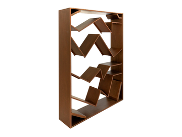 PIEGA - Open double-sided Corten™ bookcase by TrackDesign