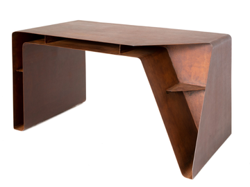 TAPE - Rectangular Corten™ writing desk by TrackDesign
