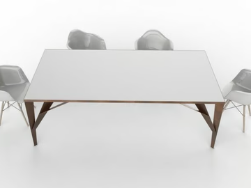 TREE X - Rectangular Corten™ table by TrackDesign