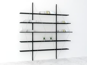 VOILE' - Wall-mounted steel bookcase by TrackDesign