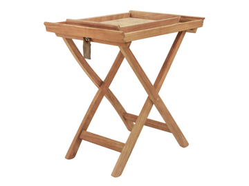 SERVING TRAY - Teak garden side table with tray by Traditional Teak