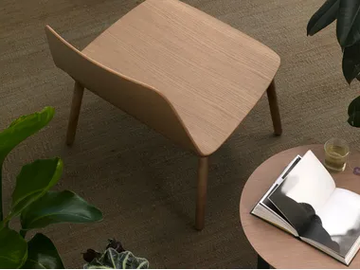 BISELL LOUNGE - Wooden easy chair by TREKU