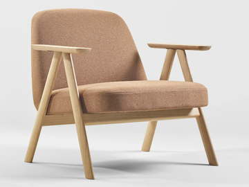 LEKU - Fabric armchair with armrests by TREKU