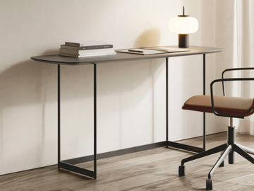 LUMA - Wood veneer secretary desk by TREKU