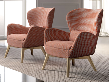 BRITNEY - Fabric armchair with armrests by Tremolada
