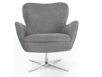BRITNEY - Swivel armchair with armrests with 4-spoke base by Tremolada