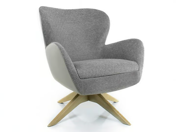 BRITNEY - Swivel fabric armchair with armrests by Tremolada