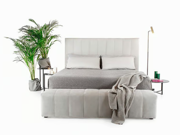 BRUCE - Fabric storage bed with upholstered headboard by Tremolada
