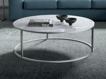 LINE - Round marble coffee table by Tremolada
