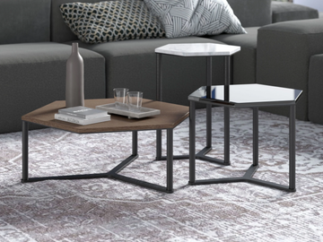 SIX - Hexagonal handmade coffee table by Tremolada