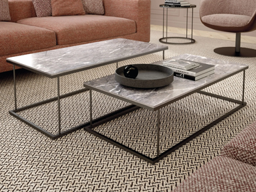 THIN - Rectangular marble coffee table by Tremolada