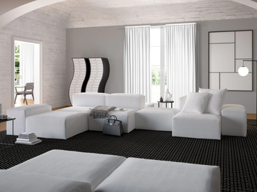TOM - Modular sectional fabric sofa by Tremolada