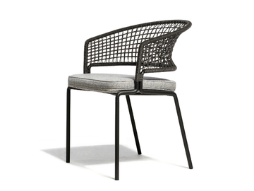 CTR - Dining chair with armrests by TRIBÙ