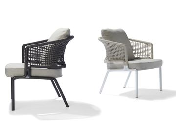 CTR - Garden lounge chair with armrests by TRIBÙ