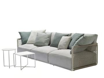NODI - 3 seater fabric garden sofa by TRIBÙ