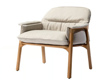 NOMAD - Fabric lounge chair with armrests by TRIBÙ