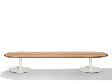 T-TABLE - Low teak garden side table by TRIBÙ