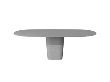 TAO - Oval concrete dining table by TRIBÙ