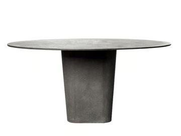 TAO - Round lightened concrete dining table by TRIBÙ