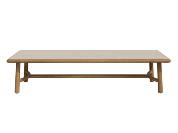 UKIYO - Rectangular teak garden side table with ceramic top by TRIBÙ