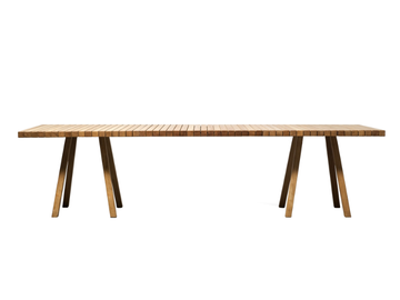 VIS À VIS - Rectangular teak garden table by TRIBÙ