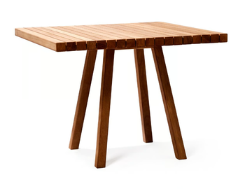 VIS À VIS - Square teak garden table by TRIBÙ