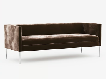 ANGLE - 3 seater velvet sofa by TRNK