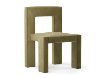 ANGLE II - Upholstered velvet chair open back by TRNK