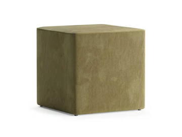 ANGLE - Upholstered square velvet pouf by TRNK
