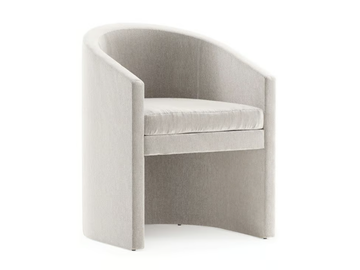 ARC - Upholstered fabric easy chair with armrests by TRNK