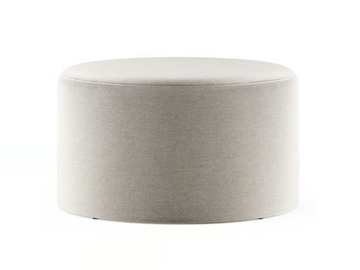 ARC - Upholstered round fabric pouf by TRNK