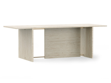 SEGMENT - Rectangular custom travertine table by TRNK