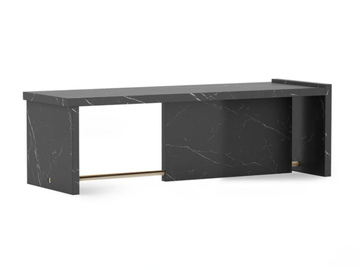 SEGMENT - Rectangular low custom Nero Marquina marble coffee table by TRNK