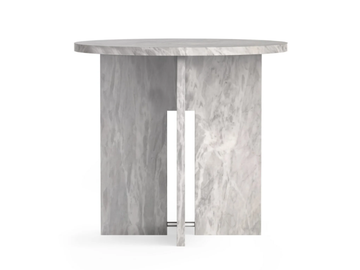 SEGMENT - Round custom Grigio Nuvolato marble table by TRNK