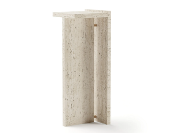 SEGMENT - Travertine coffee table / pedestal by TRNK