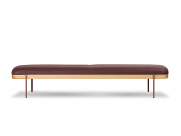 ABISKO - Upholstered leather bench by True Design