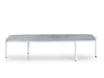 BLADE COFFEE - Low rectangular Carrara marble coffee table by True Design