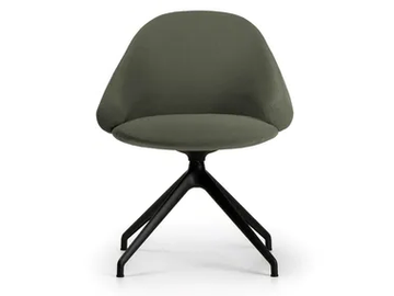 FENDER FD 4098 - Upholstered trestle-based fabric chair with armrests by True Design